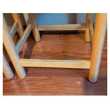 LL - Set of 3 Shafer Commercial Counter Height Stools with Light Wood Frame