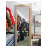 Wood framed full length mirror appr...