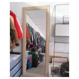 Wood framed full length mirror appr...