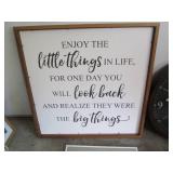 21" Wood framed wall clock with ass...