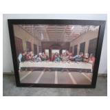 Wood framed pic of "The Last Supper...