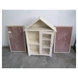 22in Wooden Henhouse Shaped shelf a...
