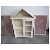 22in Wooden Henhouse Shaped shelf a...