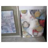 Ornately framed Tuscan style scene ...