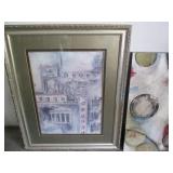 Ornately framed Tuscan style scene ...
