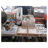 Wood jewelry boxes, assorted wall d...