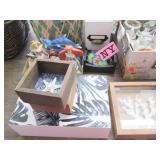 Wood jewelry boxes, assorted wall d...