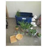 Variety of faux floral, succulents ...