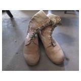 Adult 9.5W tan tactical boots...
