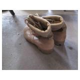 Adult 9.5W tan tactical boots...