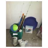 Snow Tube, ski boots, baseball bats...