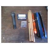 Drumsticks, wireless microphone and...