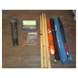 Drumsticks, wireless microphone and...