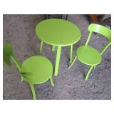 3pc Lime Green Metal table and matc...