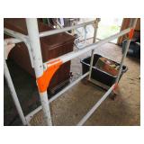 Metal framed portable tire rack on ...