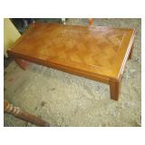 Rectangular wood coffee table with ...