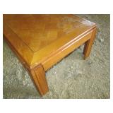 Rectangular wood coffee table with ...
