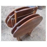 4pc Wood TV tray set with stand...
