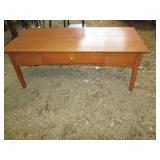Wood rectangular coffee table with ...