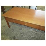 Wood rectangular coffee table with ...