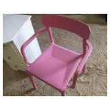 Bubble Gum Pink plastic chairs with...