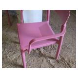Bubble Gum Pink plastic chairs with...