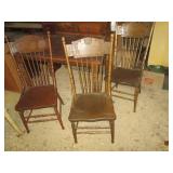 Trio of Vintage wood spindle style ...