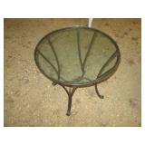 Metal framed Rustic style end table...