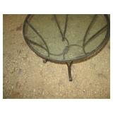 Metal framed Rustic style end table...