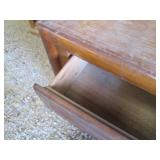 Heavy Wood book case plus 2-drawer ...