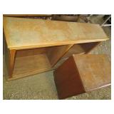 Heavy Wood book case plus 2-drawer ...