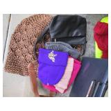 Travel totes, duffles, winter hats,...