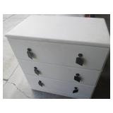 White shabby Chic style 3-drawer ni...