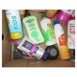 Lot of toiletry bags, hair care pro...