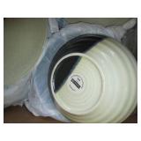 Neutral tone stoneware plates and b...