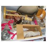 Vintage crystal stemware, cookie pr...