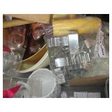 Vintage crystal stemware, cookie pr...