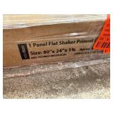 80 X 24 Shaker White 1-Panel Slab Door