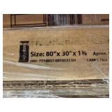 80 X 30 Shaker White 1-Panel Slab Door