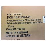 Tilton 42In Folding Bath Vanity Cabinet W/O Top