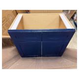 Blue Bath Vanity Cabinet W/O Top