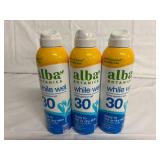 3 Bottles Of Alba Botanica While Wet 30 Spf Suncreen