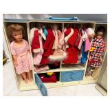 1963 Mattel Barbie & Midge Doll Case Filled with Clothes & Accessories