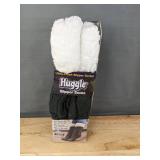 Huggle Slipper Socks Gray Ultra-Plush One Size - Brand New