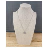 ARRIA Premium White and 14K Gold Pendant Necklace - Brand New