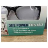 One Power Readers Adjustable Reading Glasses +0.5 to +2.50 - Brand New
