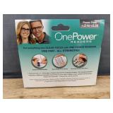 One Power Readers Adjustable Reading Glasses +0.5 to +2.50 - Brand New