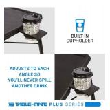 Table-Mate II Plus Adjustable Tray Table with Built-In Cup Holder, Black - Brand New