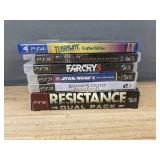 5 PS3 and 1 PS4 Video Game Lot - 6 Total Playstation Games *C
