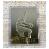 2000 Randy Johnson 22kt Gold MLB Baseball Card Arizona Diamondbacks